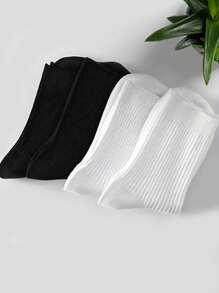 10 双男士黑色经典吸汗吸湿商务运动配色正装中筒袜，适合搭配皮鞋或运动鞋日常穿着，秋季