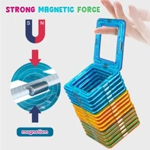 30 khối xây dựng từ tính, đồ chơi từ tính tự làm cỡ lớn, bộ xây dựng thiết kế cho trẻ em, quà tặng đồ chơi sáng tạo (màu ngẫu nhiên), khối từ tính, gạch từ tính, khối xây dựng, khối từ tính, đồ chơi từ tính, đồ chơi cho bé trai - Nhiều màu - Xem 3