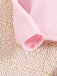 2 件套女婴棕色短夹克和休闲格子连衣裙,秋冬 - 粉色 - 查看 5