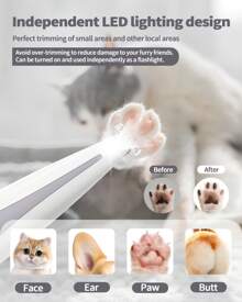 Dog Lover And Dog Mom Love Paw Trimmer, 35dB Ultra-Low Noise 2 Speed Dog Lover And Dog Mom Love Clippers For Grooming Dog Lover And Dog Mom Loves, USB Rechargeable Small Cat/Dog Lover Gift And Dog/Cat Mom Love Pet Shaver For Trimming Dog Lover And Dog Mom Loves Cat Lover And Cat Mom Loves Hair Around Paws, Eyes, Ears, Face, Rump With LED Light