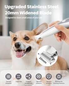 Dog Lover And Dog Mom Love Paw Trimmer, 35dB Ultra-Low Noise 2 Speed Dog Lover And Dog Mom Love Clippers For Grooming Dog Lover And Dog Mom Loves, USB Rechargeable Small Cat/Dog Lover Gift And Dog/Cat Mom Love Pet Shaver For Trimming Dog Lover And Dog Mom Loves Cat Lover And Cat Mom Loves Hair Around Paws, Eyes, Ears, Face, Rump With LED Light
