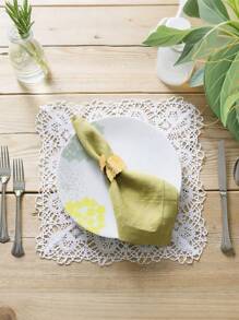 5 件金色餐巾环、金属叶散装餐巾环、布餐巾架环 复活节婚礼仪式餐桌装饰 情人节派对生日装饰、伴娘求婚、婚礼装饰、新娘沐浴、单身派对、婚礼仪式