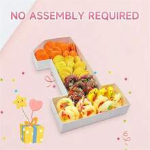 1pc 2025 Candy Number & Letter Cake Box, Suitable For Birthday/Party/Gathering/Weekend Party/Anniversary And Other Occasions