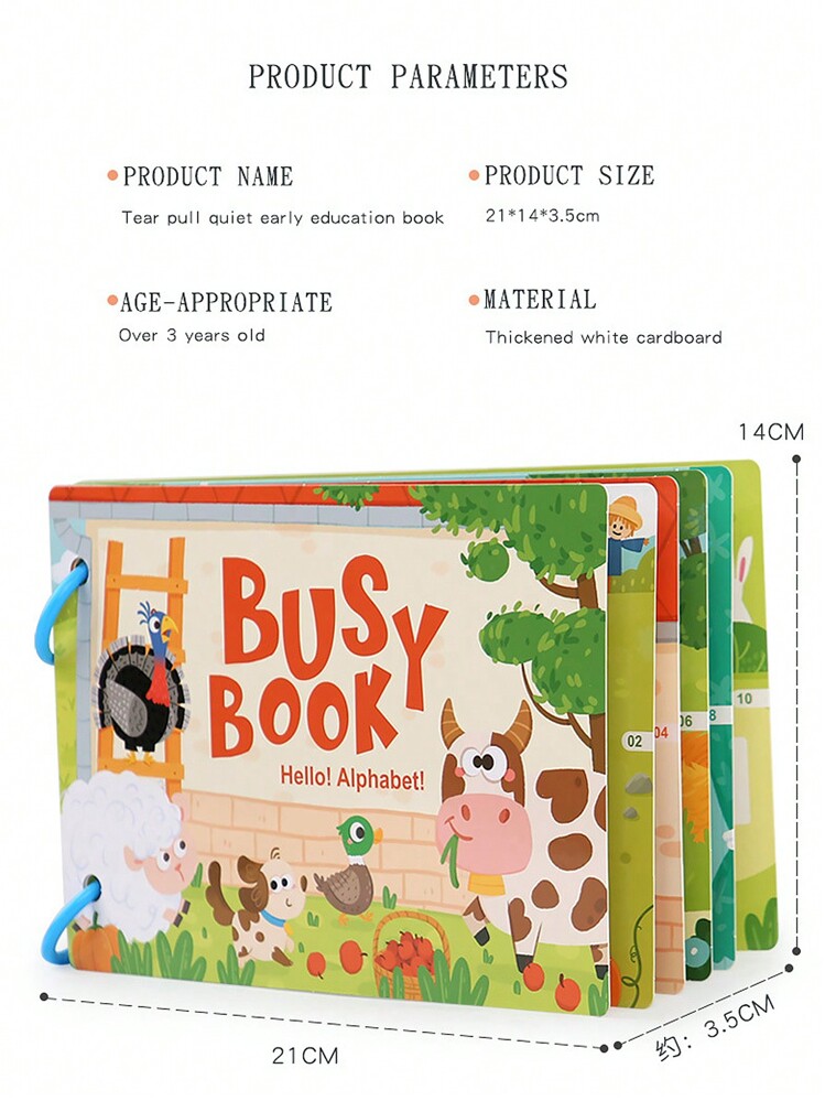 1 件适合幼儿的早期教育静音粘贴书，重复学习拼图贴纸书蒙特梭利玩具 - 安靜書 - 查看 11
