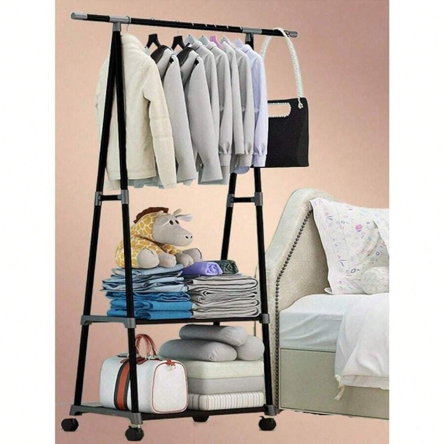 1 Small Triangular Hanger Storage Rack, Suitable For Drying Clothes On The Balcony, Towels In The Bathroom, Coats In The Living Room And Bedroom, Christmas!