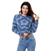 Suéter Casual Para Dama - Neblina azul - Ver 1