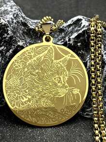 Lotusbloem Boeddhisme Ketting Voor Vrouwen Mannen Roestvrij Staal Goud Zilver Kleur Yoga Boeddhisme Spirituele Holle Ketting Sieraden Cadeau
