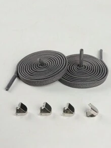 Slouchy Elastic No-Tie Shoelace For Flat Shoes, Canvas Shoes, Sneakers, Athletic Shoes - Multicolor - View 31