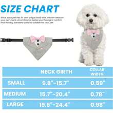 1 pieza Pañuelo de lujo y elegante para mascotas con moño y collar ajustable, diseño personalizado, apto para bodas y diversas fiestas - Multicolor - Ver 11