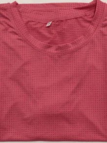 COLD MESH T-SHIRT ROUND NECK POLYAMIDE FITNESS SPORTS - 西瓜粉 - 查看 2