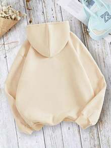 OUTER BANK Ladies Versatile Long Sleeve Pocket Hoodie With Bus & Palm Tree Graphic Print