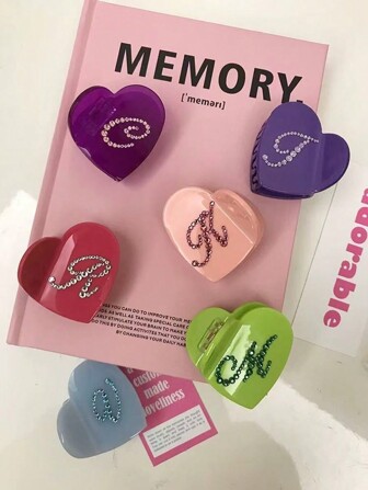 1pc Custom Handmade Rhinestone Decor Hair Claw With Numbers & Letters, Cute Gift For Girls, Hair Accessories For Women , Hair Clips, Claw Clips, Hair Ties, Accessories Women, Y2K,Kawaii,Adorable,Cute,Colorful,Cuties,Stylish,Custom,Personalized,Unique,Customized,Ideal Gifts For Her,Girlfriend,Friends,Family,Her