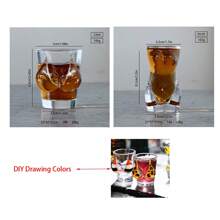 1 件时尚比基尼和胸罩形玻璃酒杯 - 适合派对、婚礼和酒吧配饰创意自主 DIY 彩色伏特加胸杯