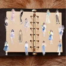 50 pezzi Adesivi decorativi in PET con graffiti e ragazze di tendenza, adatti per decorare diari, custodie per telefoni, tablet e tavoli, resistenti all'acqua, idea regalo