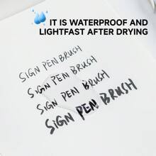 4pcs/Box Multi-Functional Paintbrush Drawing Trace Pens, Student Practice Calligraphy Pens With Black Ink, Art Markers - Black - View 2