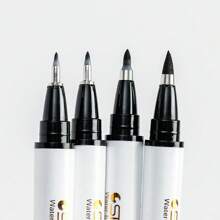 4pcs/Box Multi-Functional Paintbrush Drawing Trace Pens, Student Practice Calligraphy Pens With Black Ink, Art Markers - Black - View 4
