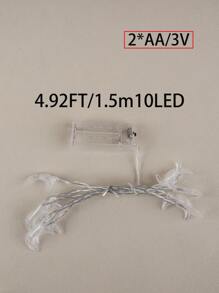 1 暖光 10/20/40 LED 月亮装饰灯串，满天月亮装饰灯串 19.68 英尺，40LED 带闪烁功能，适用于节日装饰、日常氛围、节日装饰灯串（不含电池） - 暖光 - 查看 8