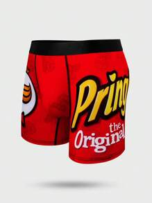 Men's Snack & Digital Print Comfortable Breathable Boxer Brief - Multicolor - View 3