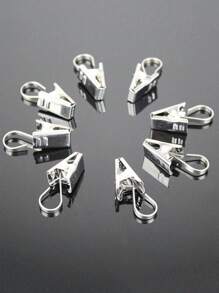 20/50/100Pcs Stainless Steel Curtain Hook Clips,Metal Hook Clips,Stainless Steel Light Clips,Hanging Curtain Hook Clips,Curtain Clips With Hooks For Bathroom,Balcony Hanging,Party Decorations Hanging Party Light Strings,Photo Clips,Holiday Party Decorations