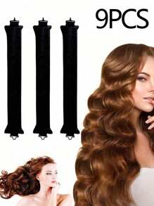 9 件/6 件/3 件/1 件全新卷发梳无需加热波浪卷发器工具、睡眠过夜卷发滚筒、卷发器、无热卷发、卷发器、理发沙龙美容旅行必备美发产品及配件 - 彩色 - 查看 19