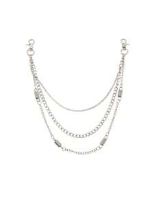 时尚吊坠单层粗链圆形饰品男士裤子链，百搭潮流配饰 - 彩色 - 查看 7