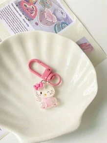 Sanrio Sanrio 10pcs/5pcs/1pc Transparent Kawaii Kitty Style Keychain, Suitable For Backpack, Car, Festival, Family Party, Birthday, Gift Choices