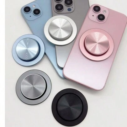 Aluminum Alloy Magnetic Phone Ring Holder, Compatible With MagSafe, Magnetic Phone Stand For IPhone 17/16/15/14/13/12 Series, Includes MagSafe Adapter Ring