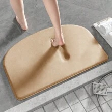 1pc Creative Simple Coffee Brown Rounded Edged Memory Foam Entryway Floor Mat That Can Be Machine Washed - Coffee Brown - View 13