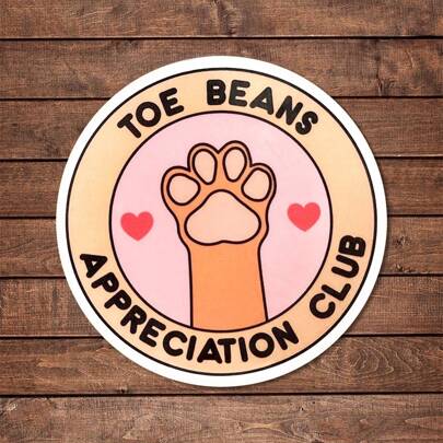 1/2/5 件 Toe Beans 感恩俱乐部贴纸 | 有趣又奇特的乙烯基贴花，适用于计划本、日记本和笔记本电脑 | 可爱又贴心的设计，适合冥想、健康爱好者和书籍爱好者 | 时尚、艺术、积极肯定贴纸