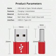 Pc轉接頭usb C轉usb轉接器,筆記本電腦usb轉接器usb 3.0,iphone 15充電usb,電腦數據傳輸,usb 3.0 - 彩色 - 查看 9