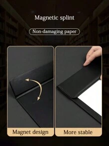 Customizable A4 File Folder Magnetic File Folder, 1pc Customized Leather Conference Pad File Folder, Writing Pad Business Hotel Supplies Conference Folder, Personalized File Folder, Waterproof Leather File Folder Customization, Suitable For Business And Office File Organization - Multicolor - View 6