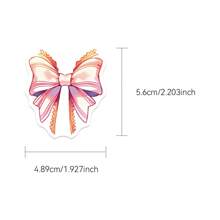 50 piezas de pegatinas de moños lindos, adecuados para decorar cuadernos, laptops, agendas, fundas de teléfono - 50 pegatinas de lazo pequeñas, frescas y lindas PMS201 - Ver 6