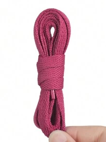 New Colorful Polyester Flat Shoelaces, Solid Color Laces For Canvas Shoes, Sneakers