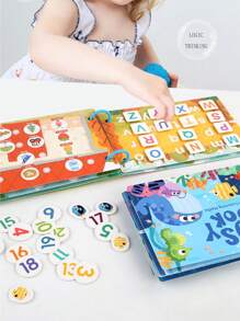 1pc Early Educational Silent Sticky Book For Toddlers, Repetitive Learning Puzzle Sticker Book Montessori Toy - Quiet Book - View 5