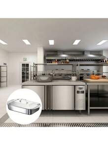 带盖超大重型不锈钢烤盘 - 不粘厚矩形烤盘，适用于甜点、面包和海鲜 - 非常适合烧烤、自助餐和节日