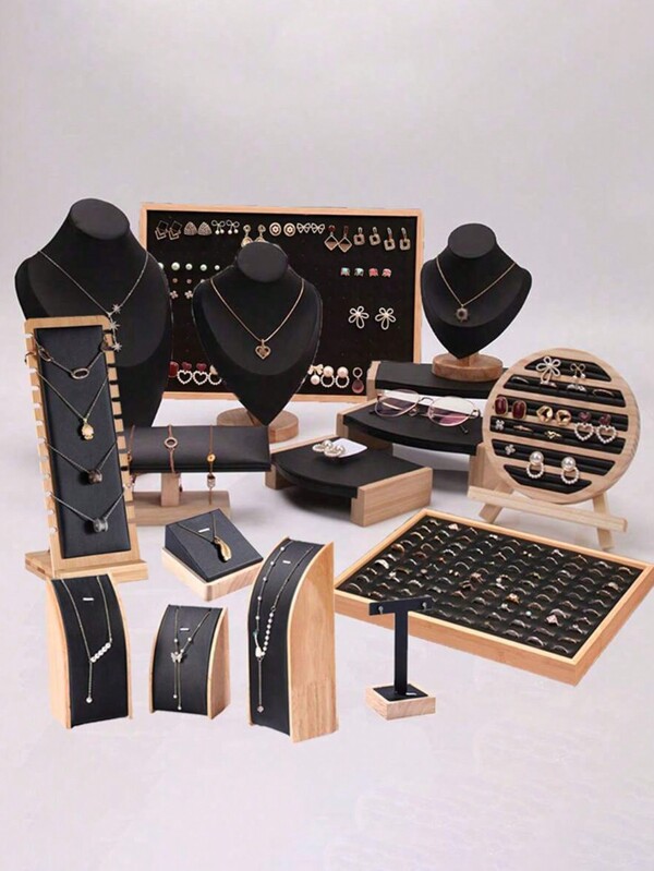 1pc Jewelry Display Stand Pendant Necklace Bracelet Earrings Ring Storage Rack Mannequin Bust Organizer Counter Showcase Props Back To School