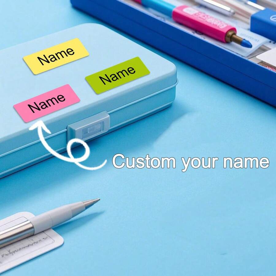 60/120/180pcs Personalized Daycare Name Labels ,Custom Colored Name Labels - Waterproof Name Stickers For Bottles And School Supplies - Multicolor - View 1