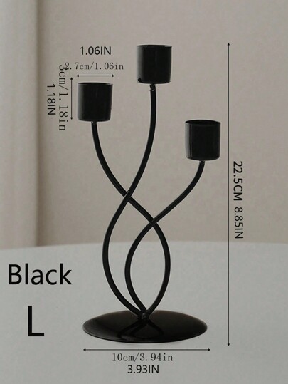 1pc Nordic Style Light Luxury Candlestick Ornament, Vintage Candlelight Dinner Prop, Minimalist Romantic Table Decoration For Home,Room Decor,Gifts Birthday Graduation