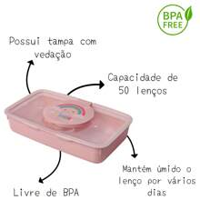 PORTA LENCO UMEDECIDO COM VEDAÇÃO E TAMPA INFANTIL