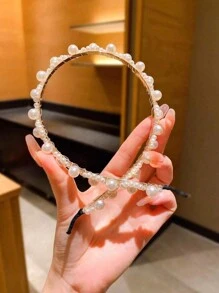 5件装可爱仿珍珠发箍，女士发带，发箍，发箍头饰，发饰