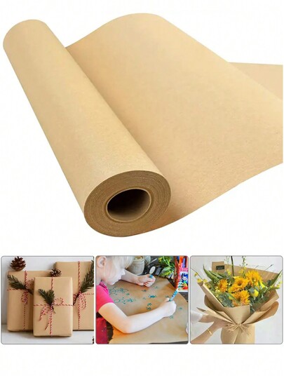 35g/Rolka Brązowy papier pakowy Rolka, Papier do pakowania prezentów, Papier do pakowania bukietów, Do pudełek na prezenty artystyczne i rzemieślnicze, Opakowania kwiatowe, Materiał, Papier wysyłkowy, Opakowanie prezentów, Ręcznie robione DIY, Sztaluga malarska, Dzieła sztuki, Rzemiosło, Opakowania pocztowe