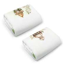 1 Pc, 2 Pcs, 4 Pcs, Towels With Floral And Lantern Prints, Woven From 100% Polyester Fiber, 16 * 24 Inches, Suitable For Party Decoration, Eid Al Fitr, Kitchen And Living Room Decoration - Multicolor - View 6