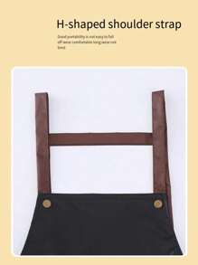 Waterproof And Oil Resistant Canvas Apron ,Adjustable Waistband, Breathable Fabric, New Kitchen Home Cooking Oil And Stain Resistant Apron, Wear Resistant,Kitchen, Bathroom, Family, Household Products,With Pockets , Multi-Purpose, Suitable For Coffee Bars And Restaurants