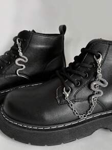 1pc 15cm/5.9in Metal Chain Strap Fashion Accessories Versatile Pendant Skeleton Hand Snake Charm Decoration For Handbag Shoulder Bag Luggage Y2K - Multicolor - View 2