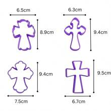 AG MANUALIDADES First  Cross Cookie Cutters - Purple - View 3