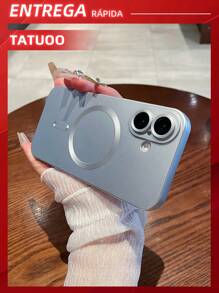 1 Piece Magnetic Phone Case, Magnetic Induction Slim Phone Case, Compatible With IPhone 15/15Pro/15Plus/15ProMax - Bạc - Xem 2