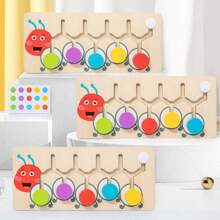 Juego de ajedrez divertido y colorido con diseños de dibujos animados, tablero de rompecabezas, ajedrez de cinco y seis colores, caterpillar, mariquita. Ideal como regalo para Navidad, Pascua, Año Nuevo, cumpleaños y temporada escolar. - Multicolor - Ver 4