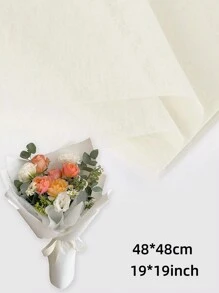 10 piezas de 48*48 cm Papel de seda artesanal DIY para ramos de flores, envoltura para regalos de boda, cumpleaños, Día de la Madre, San Valentín, con forro de algodón para arreglos florales