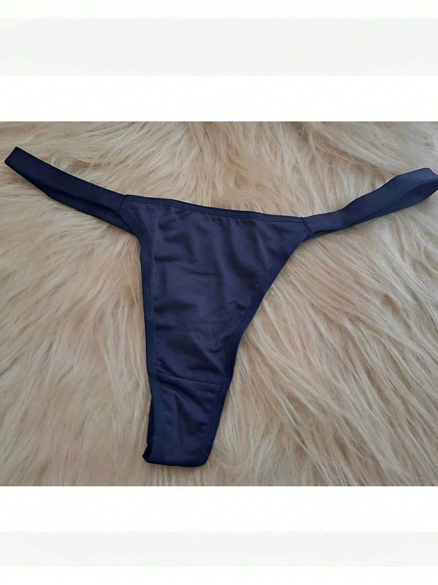 Double String Bikini Panty Premium Women's Lingerie - 藏蓝色 - 查看 1