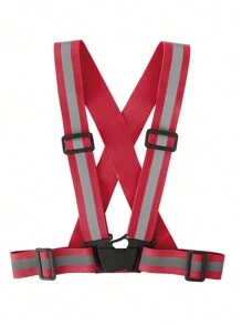 1pc Reflective Vest, Elastic Reflective Strap, Reflective Clothing, Suitable For Night Running, Cycling, Walking, All Seasons, Reflective Running Vest